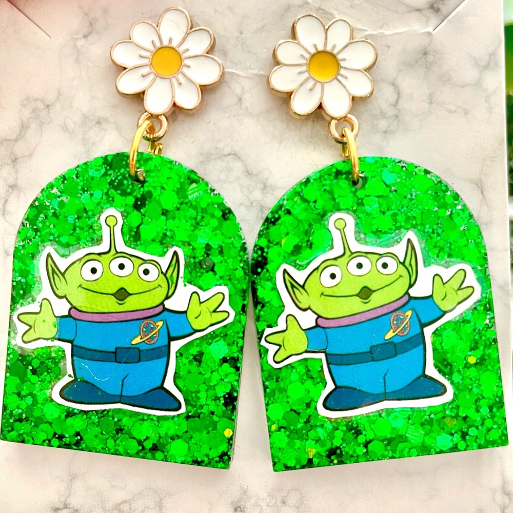 Toy Story Alien Acrylic Earrings